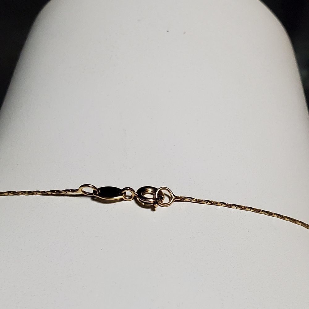 Precious 18 Karat Gold Filled Catseye Necklace - Picture 3 of 5